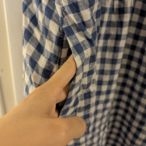 Old Navy Blue and White Checkered Mini Dress Size 4X With Pockets NWOT - Picture 4 of 9